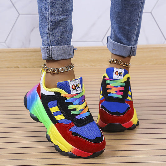 Jolie - Farbige Damen-Sneaker mit dicker Sohle