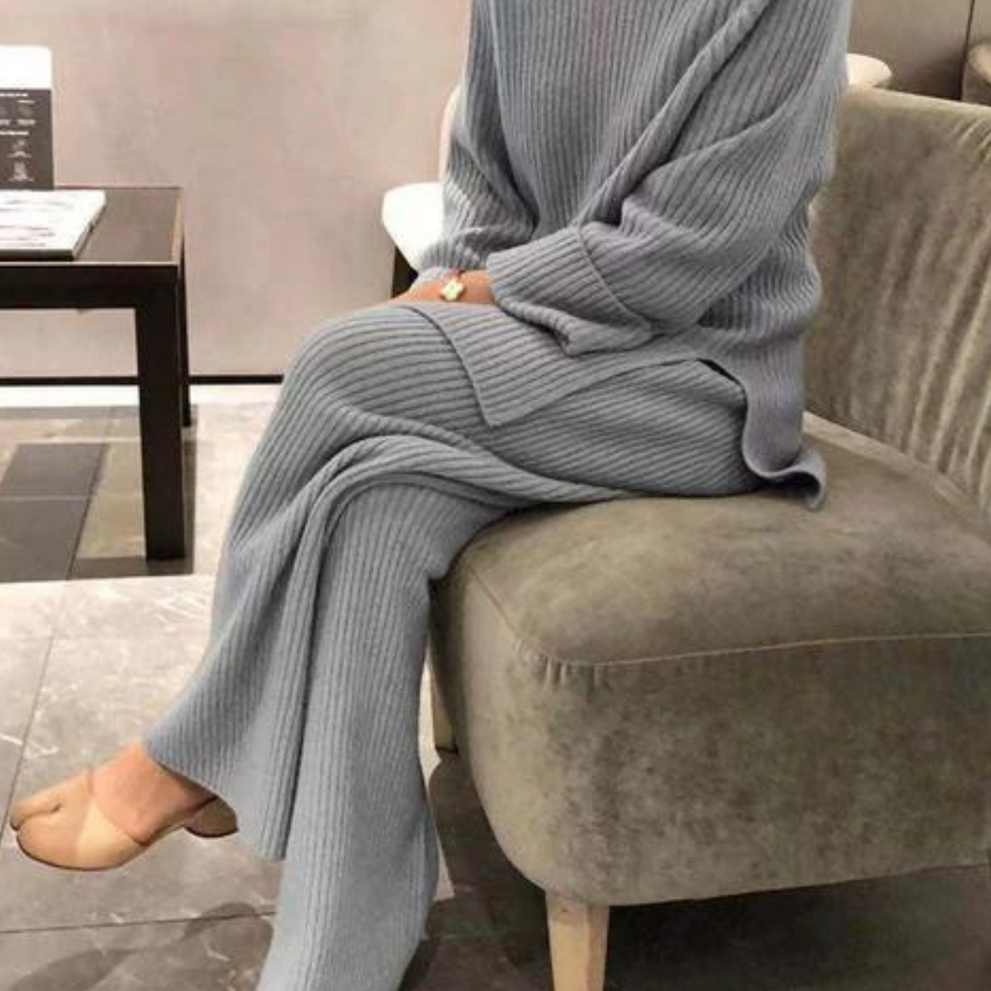 Samantha – Strick-Casual-Set Pullover & Hose