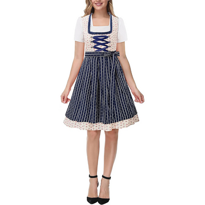 Haven - Damen Elegantes Blaues Oktoberfest Dirndl Kleid