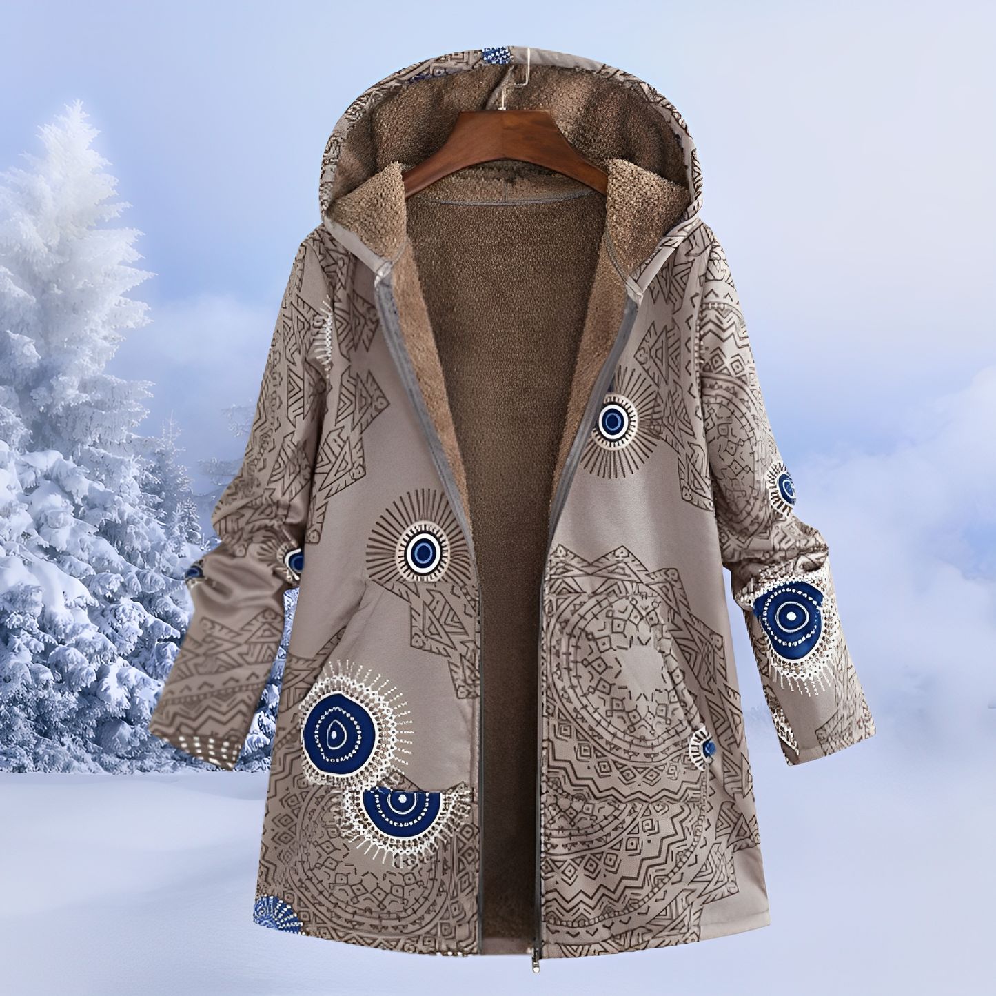 FluffCoat – Gemusterte Winterjacke