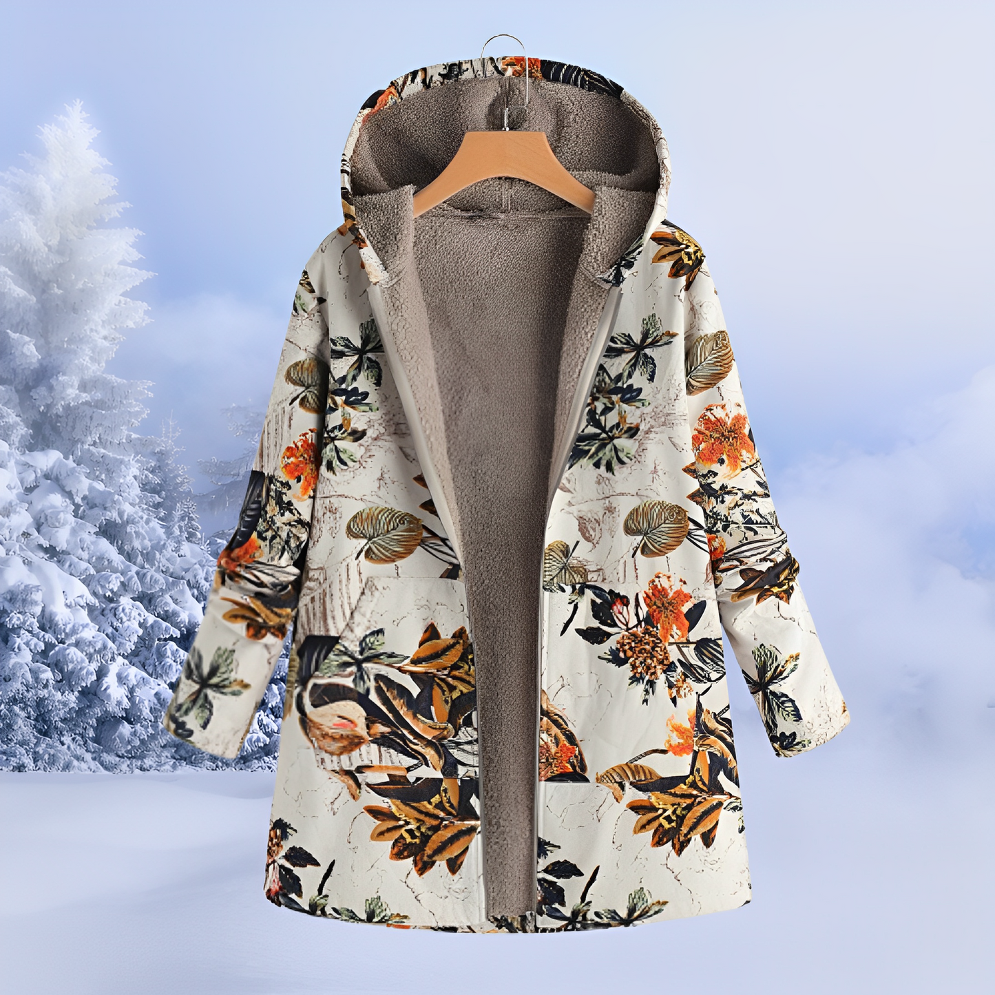 FluffCoat – Gemusterte Winterjacke