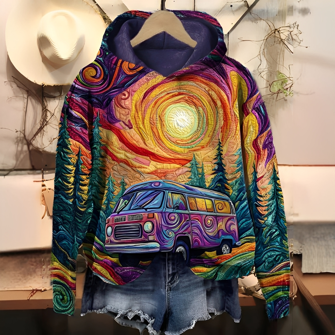 Séraphine - Damenkapuzenpullover mit Digitaldruck