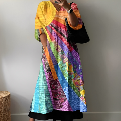 Angeleka - Komfortables und buntes Damenkleid