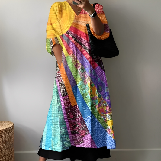 Angeleka - Komfortables und buntes Damenkleid