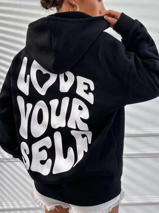 Lovely – Baumwoll-Hoodie mit Statement-Stil