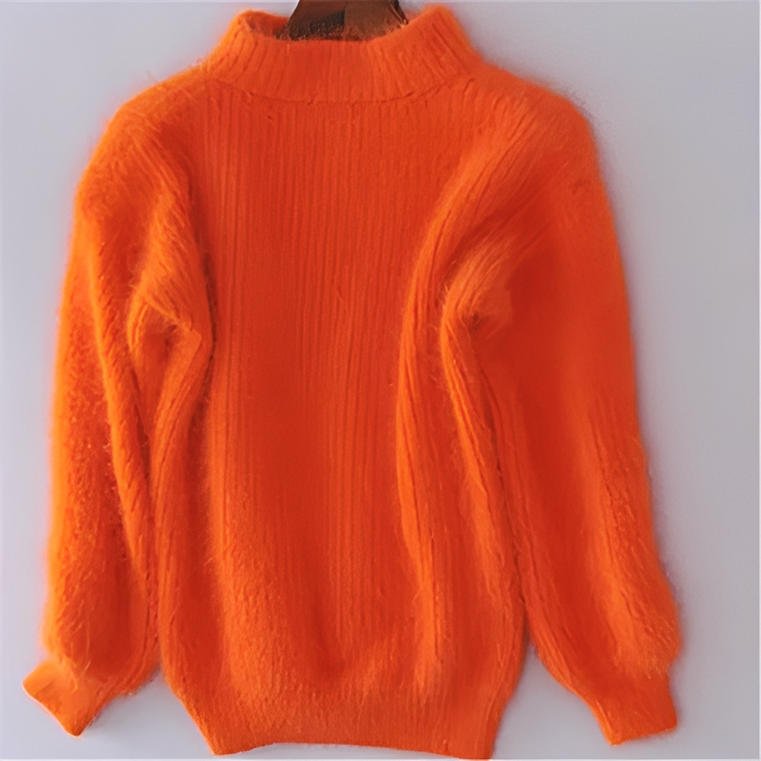 Maude - Moderner Damenpullover mit hohem, kuscheligem Kragen