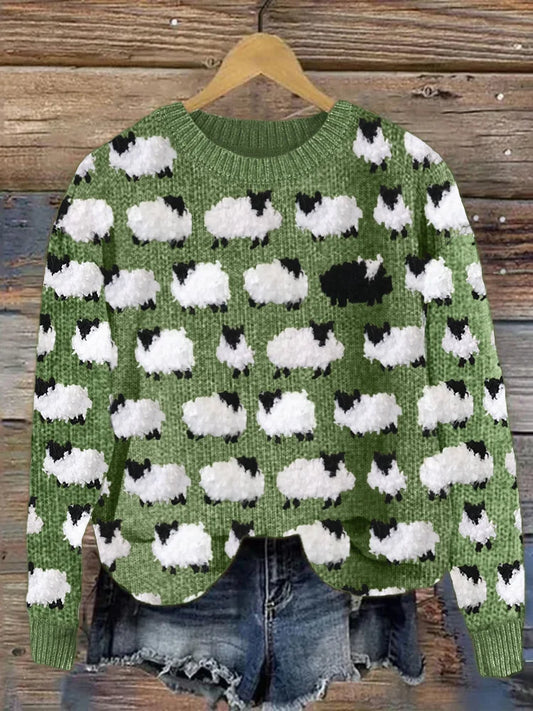 Marta – Wollpullover mit Schafmotiv