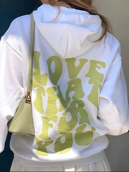 Daria – Bedruckter Baumwoll-Hoodie