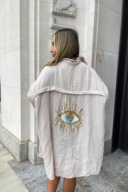 Giada – Besticktes Oversize-Kimono