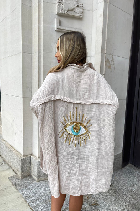 Giada – Besticktes Oversize-Kimono