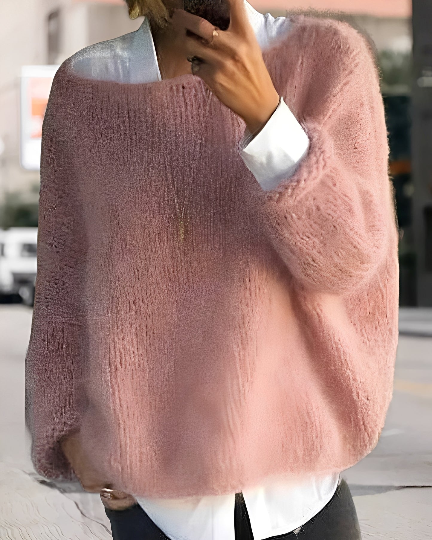 Sarah – Farbiger Rundhals-Pullover