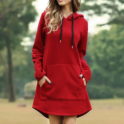Juris – Langes Sweatkleid mit Kapuze