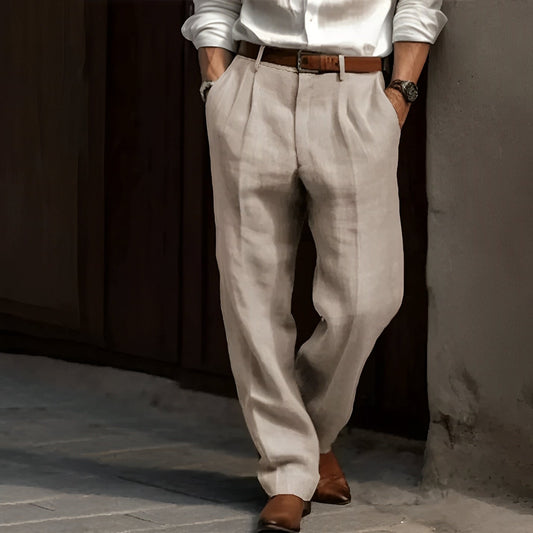 Carlos - Vintage linen trousers for men