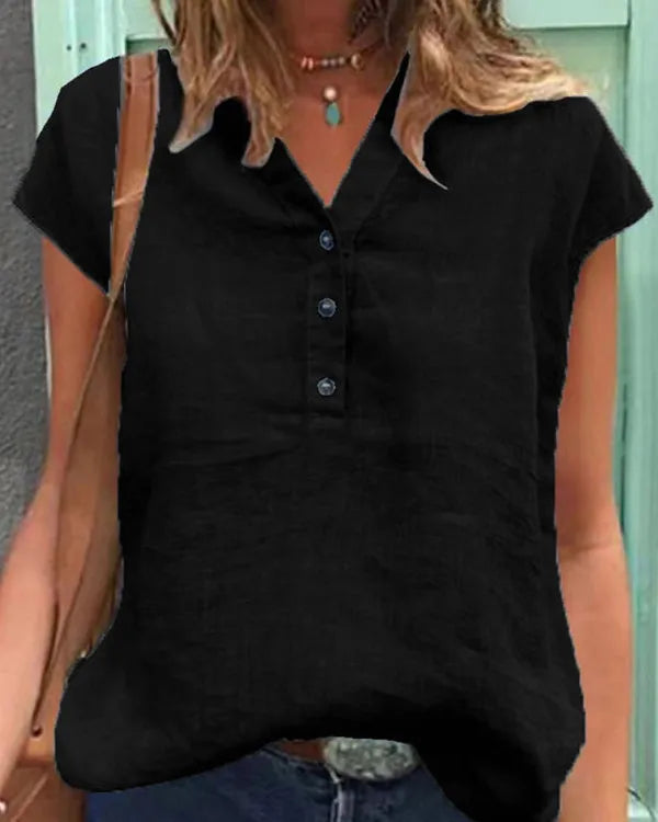 Natasha - Comfortable, Casual Blouse with Short Sleeves