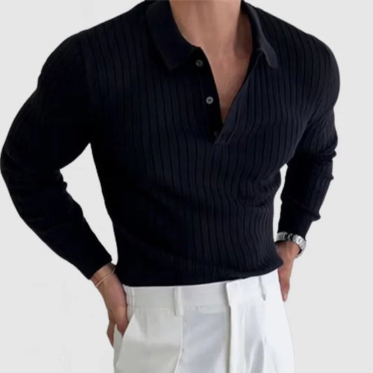 Blaine – Langarm-Poloshirt Herren