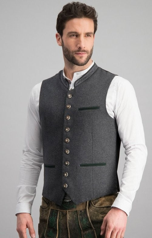 Olaf - Classic gray men's waistcoat elegant traditional