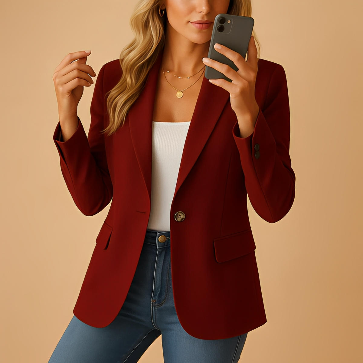 Arnaude - Maßgeschneiderter lässiger Blazer für Damen