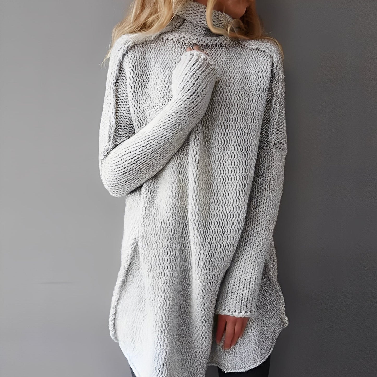 Coreen - Bequemer Damenpullover mit weitem Design und Rollkragen