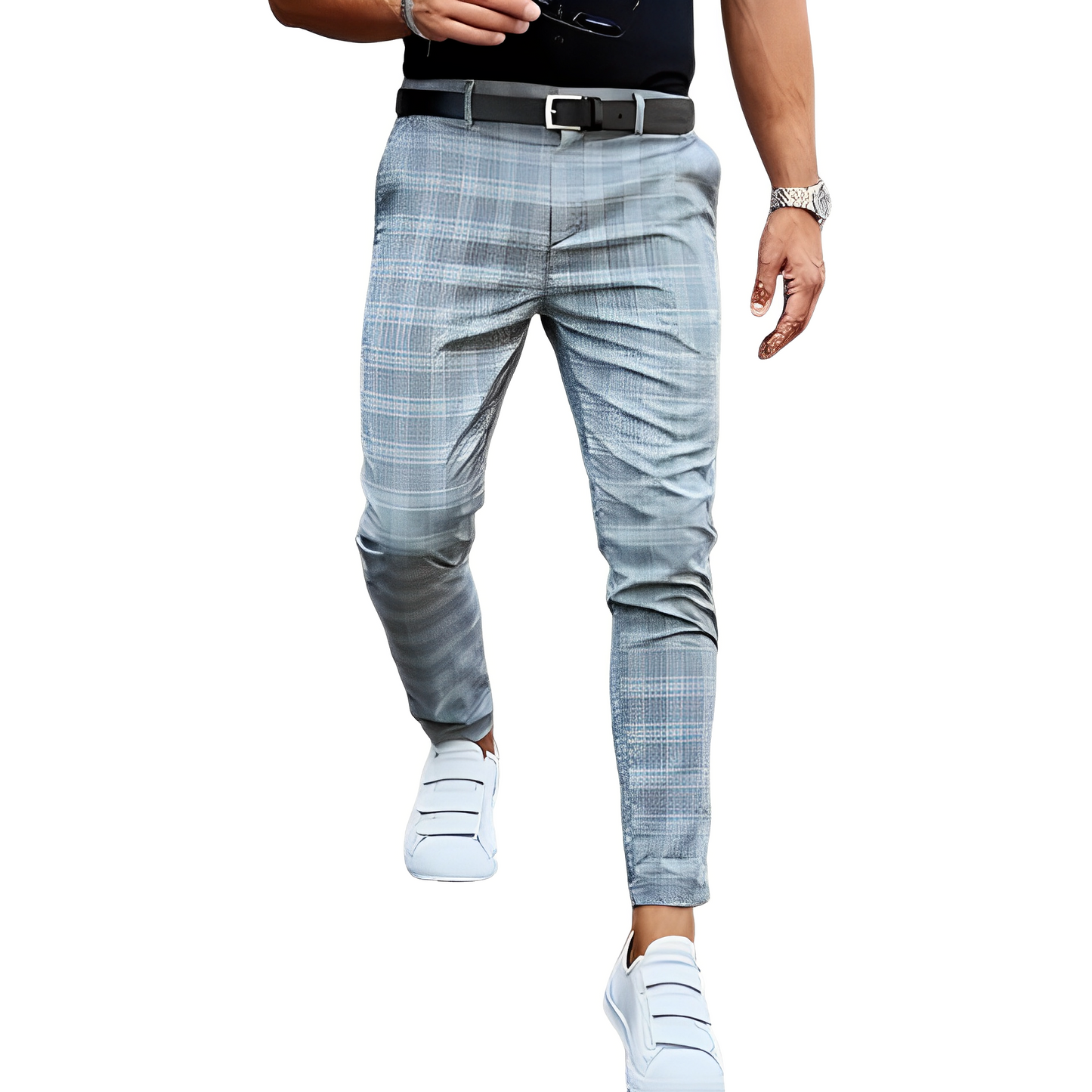 Deacon - Legere schlanke Herrenhose mit Karos