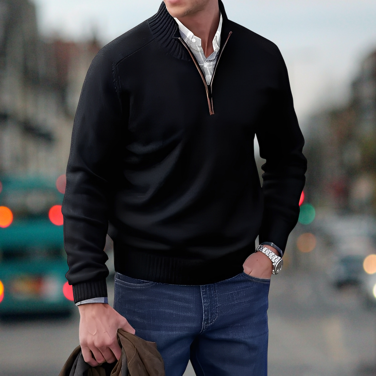 Adrian – Reißverschluss-Pullover