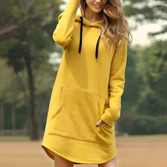 Lorraine - Bequemes langes Kapuzenkleid für Frauen