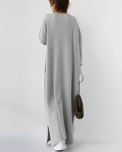 Eliana – Langes Kleid mit langen Ärmeln