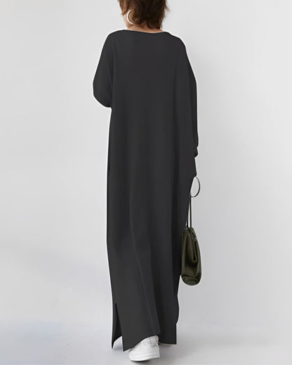 Eliana – Langes Kleid mit langen Ärmeln