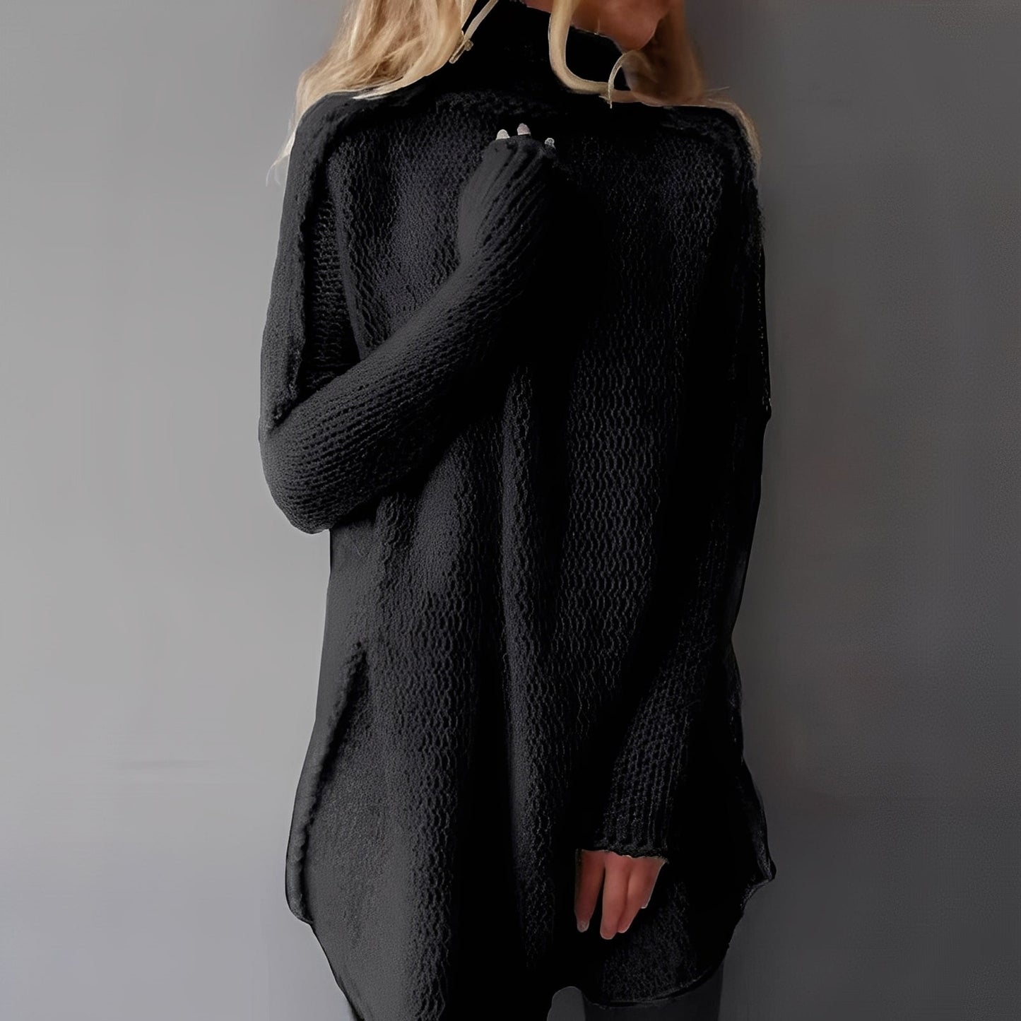 Coreen - Bequemer Damenpullover mit weitem Design und Rollkragen
