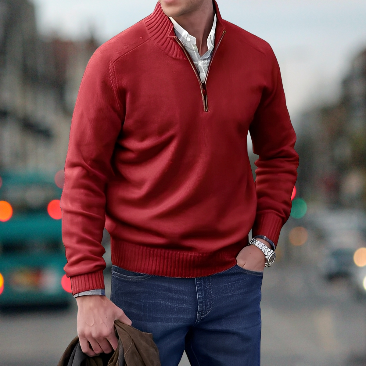 Adrian – Reißverschluss-Pullover