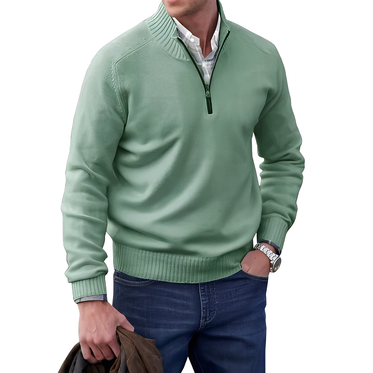 Jeremy - Leichte Herren-Kaschmirjacke mit Reißverschluss