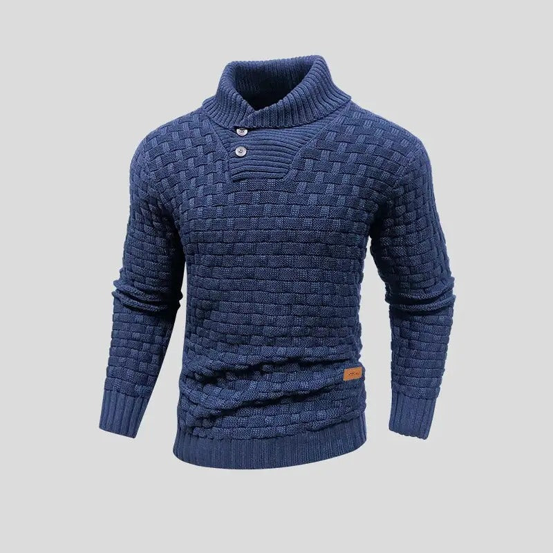 Eldon - Eleganter Herrenstrickpullover mit Knöpfen