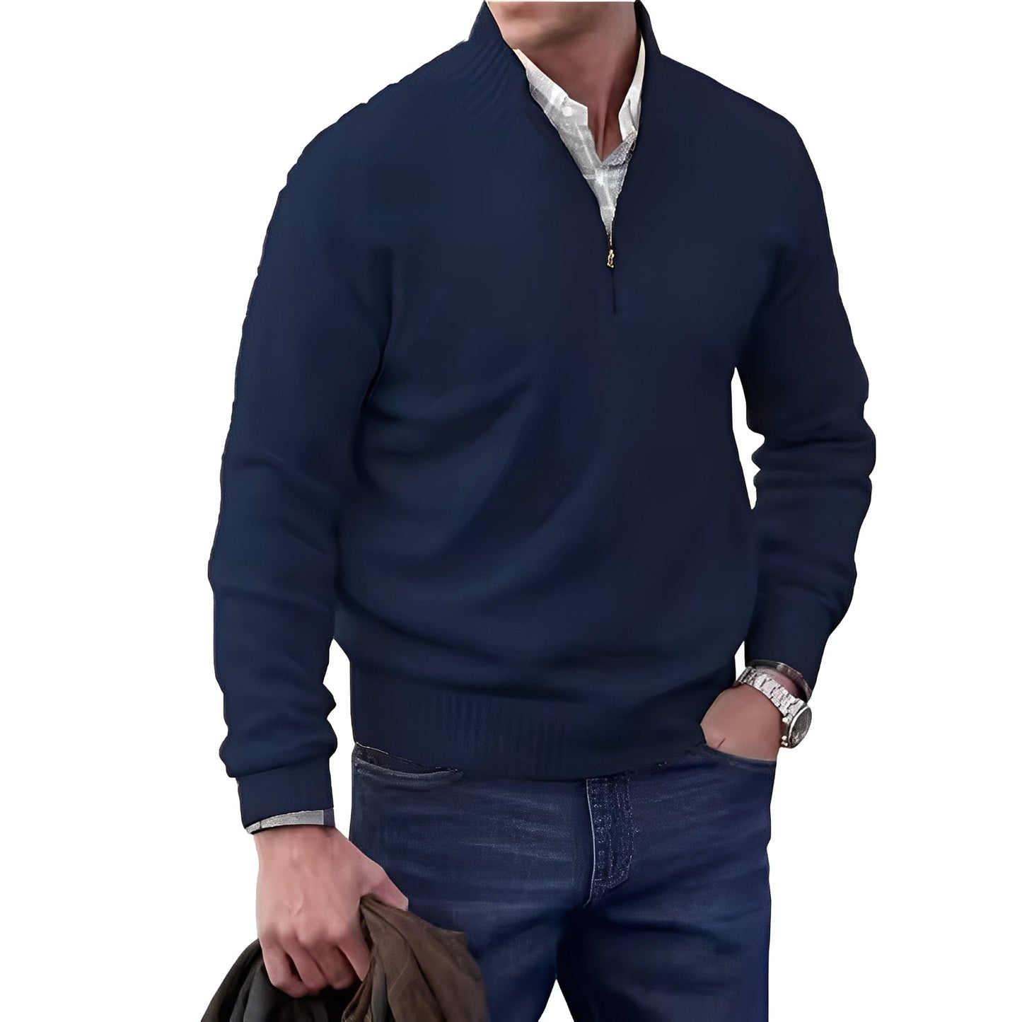 Jeremy - Leichte Herren-Kaschmirjacke mit Reißverschluss