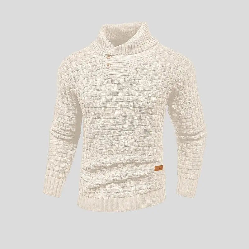 Eldon - Eleganter Herrenstrickpullover mit Knöpfen