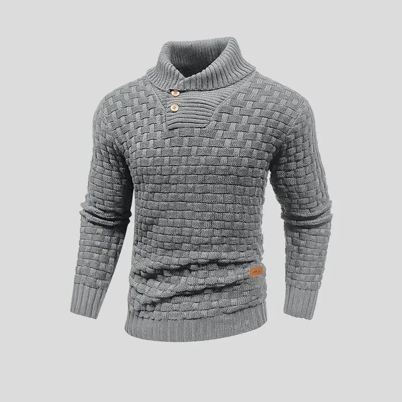 Eldon - Eleganter Herrenstrickpullover mit Knöpfen