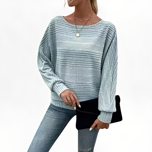 Eleanore - Bequemer, locker sitzender Damenpullover mit Streifen
