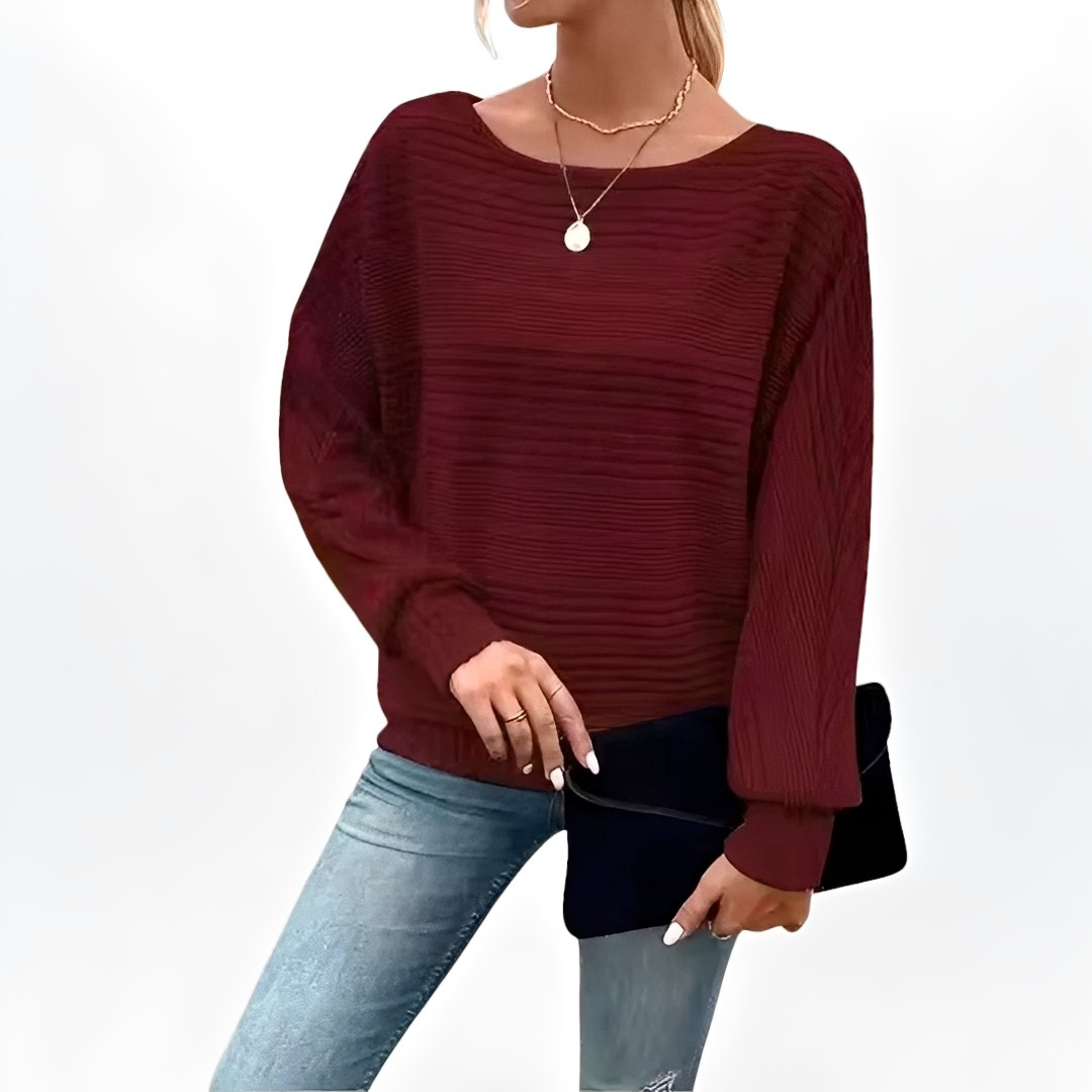 Eleanore - Bequemer, locker sitzender Damenpullover mit Streifen