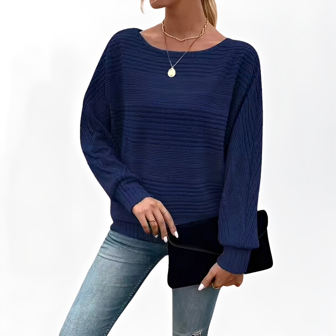 Eleanore - Bequemer, locker sitzender Damenpullover mit Streifen