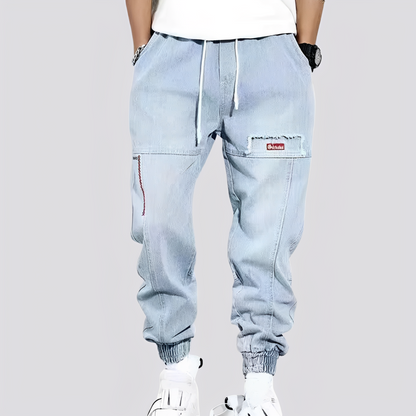 Victor - Stylische Baggy-Jeans mit elastischen Bündchen für Herren