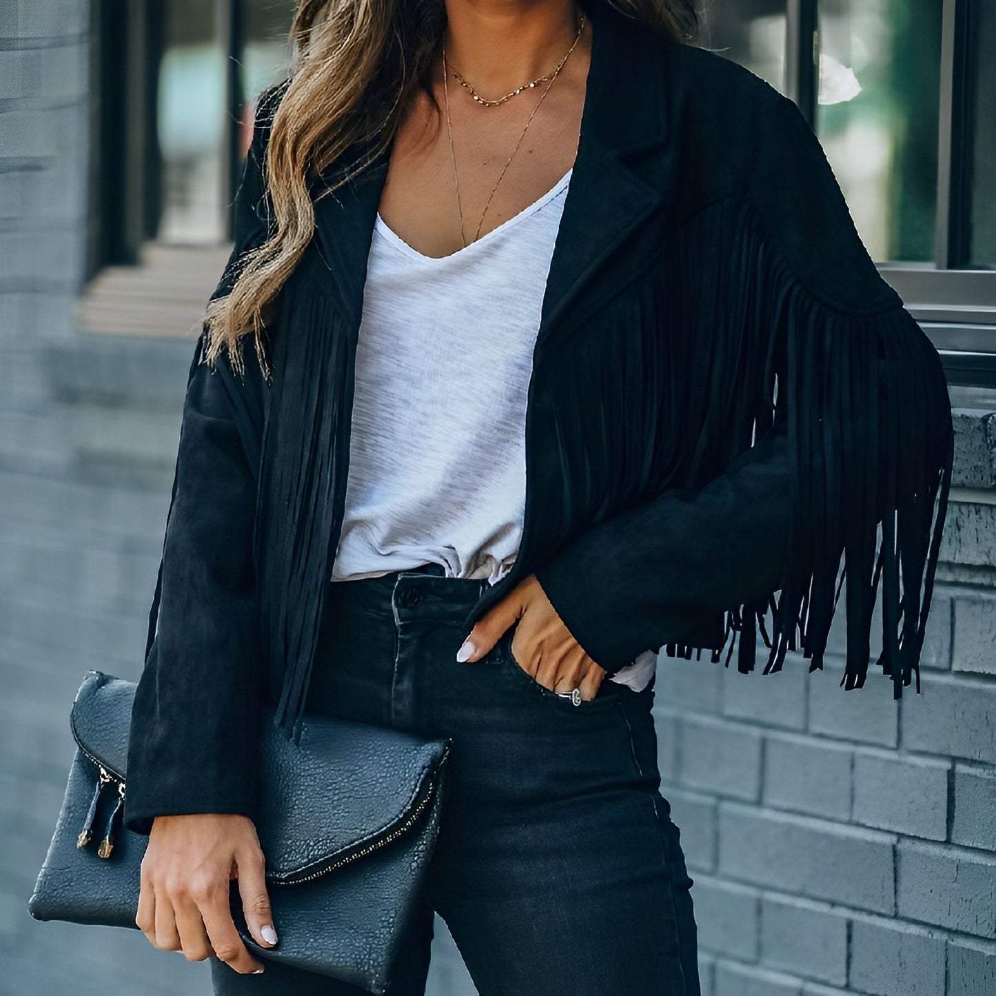 Margo – Schicke Herbstjacke mit Fransen für Damen