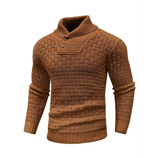 Eldon - Eleganter Herrenstrickpullover mit Knöpfen