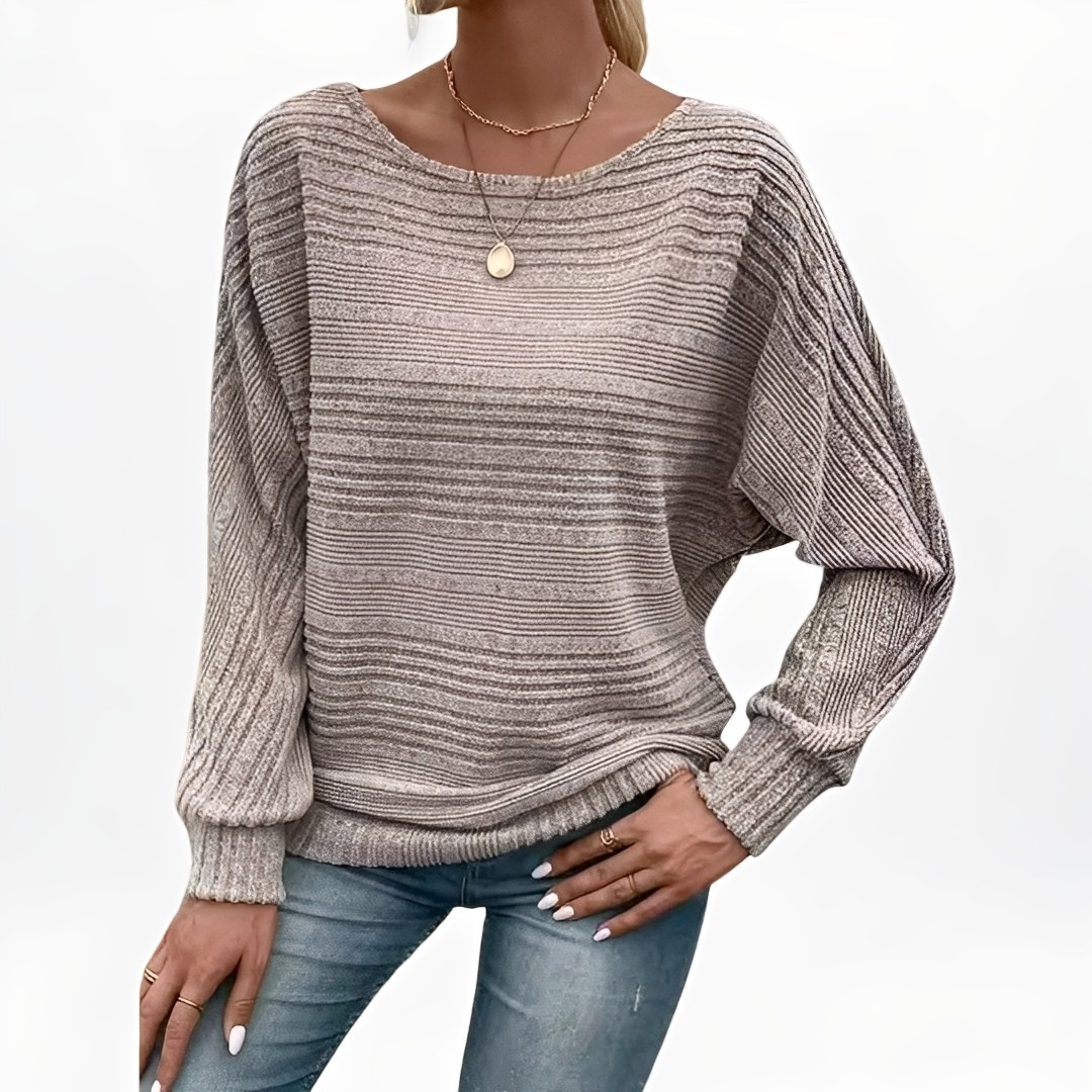 Eleanore - Bequemer, locker sitzender Damenpullover mit Streifen
