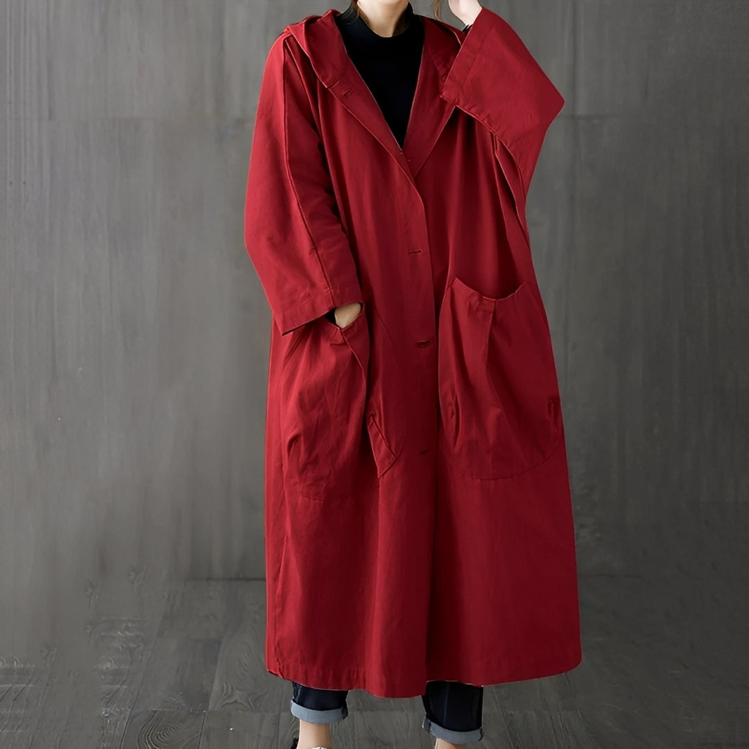 Myranda - Eleganter Damenmantel mit Taschen