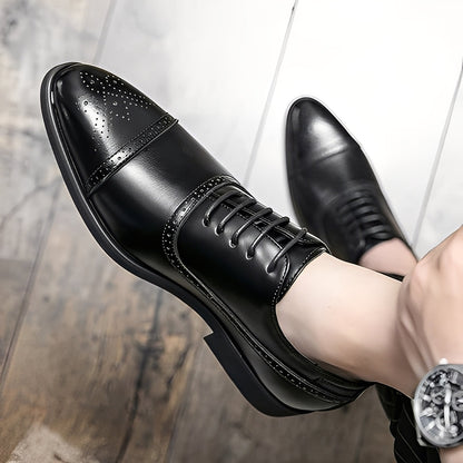 Fulton - Zeitlose formelle Lederschuhe für Herren mit Brogue-Akzenten