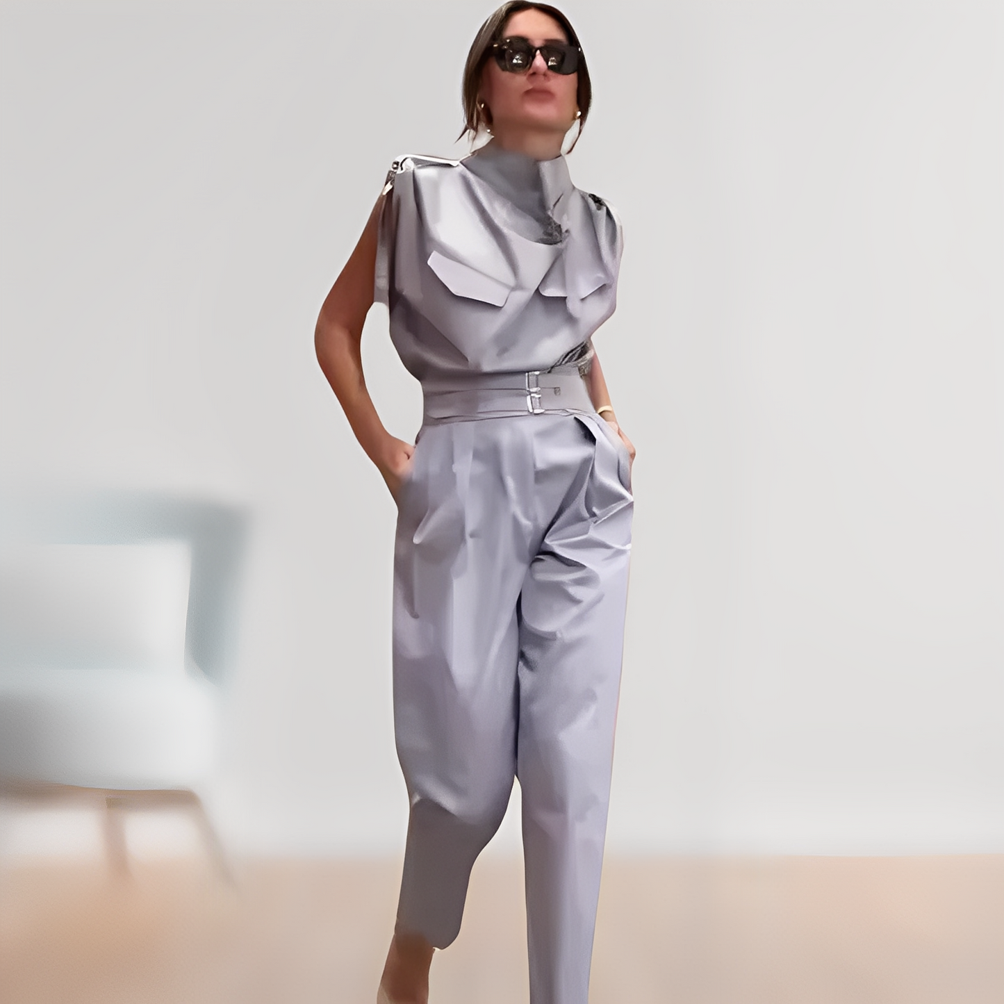 Leona – Eleganter ärmelloser Einteiler