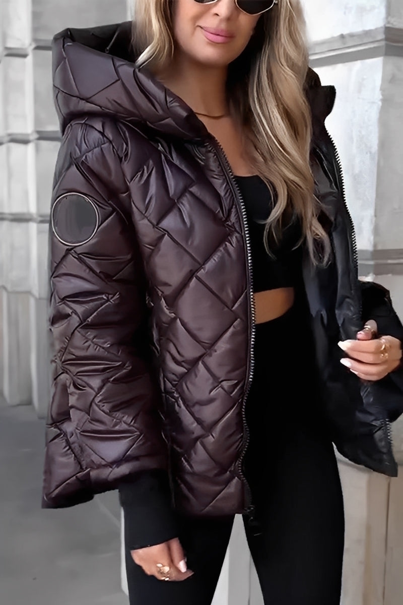 Irene - Moderne, warme Kapuzenjacke mit Reißverschluss für Damen