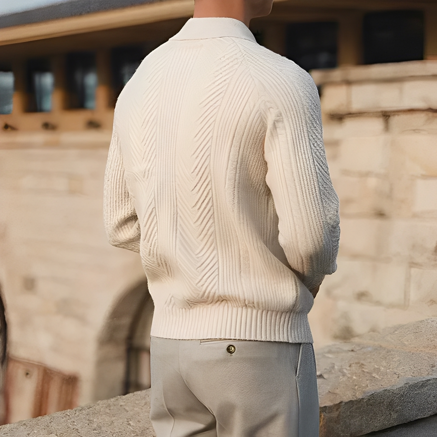 Darius – Gestrickter Langarmpullover