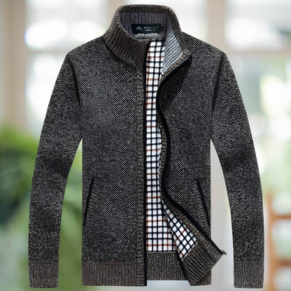 Iker – Gefütterte Strickjacke für Herren
