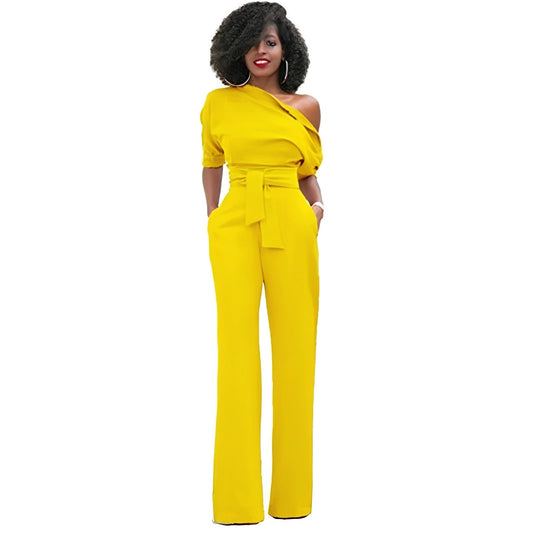 Marie - Eleganter schulterfreier Jumpsuit für Damen