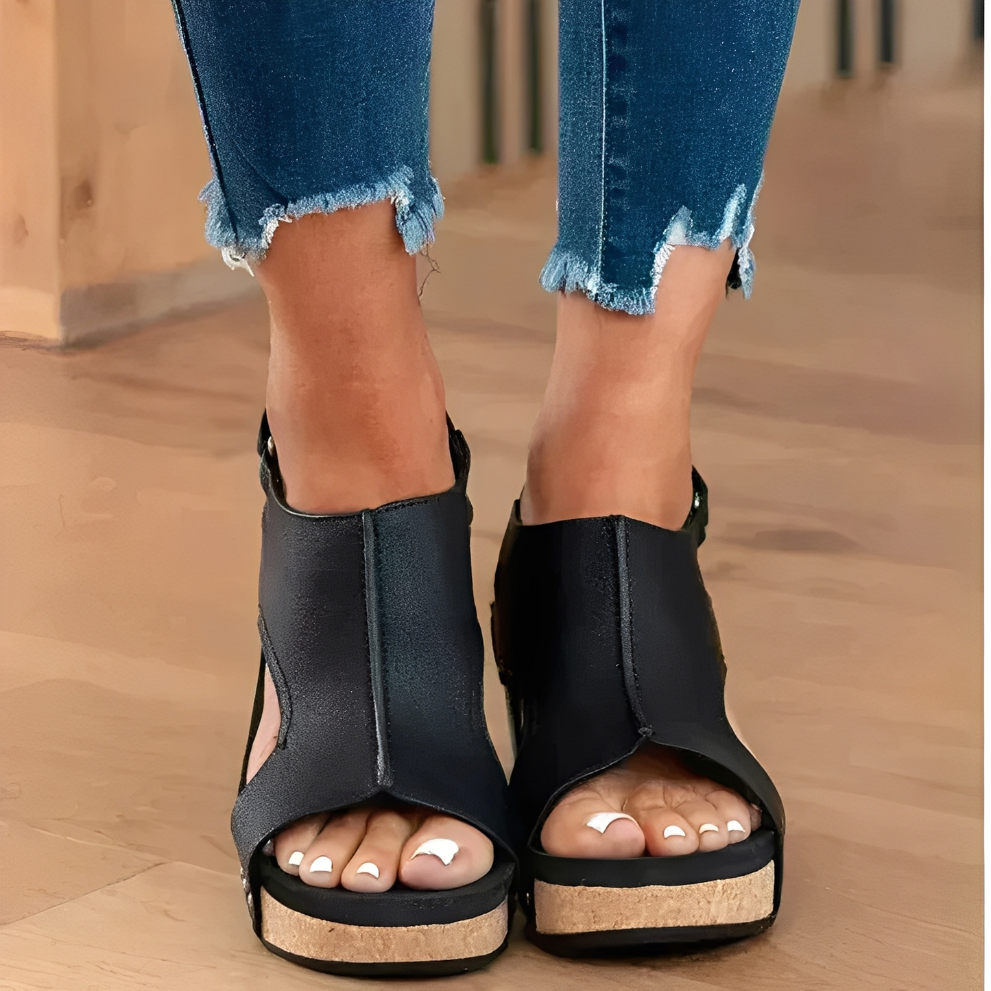 Mira - Keilsandalen Offene Zehen Bequemes Design