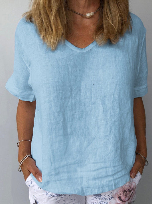 Elin – Loose blouse made of cotton and flax